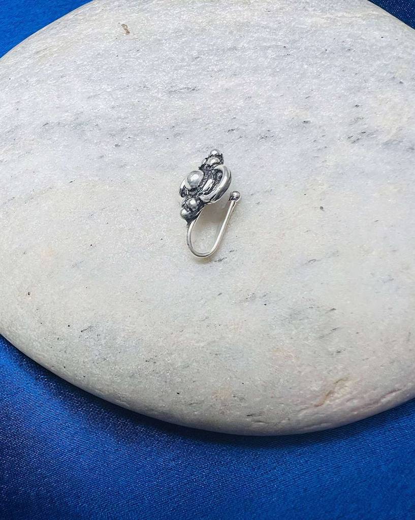 Silver Clip On Nosepin : ARSNP223