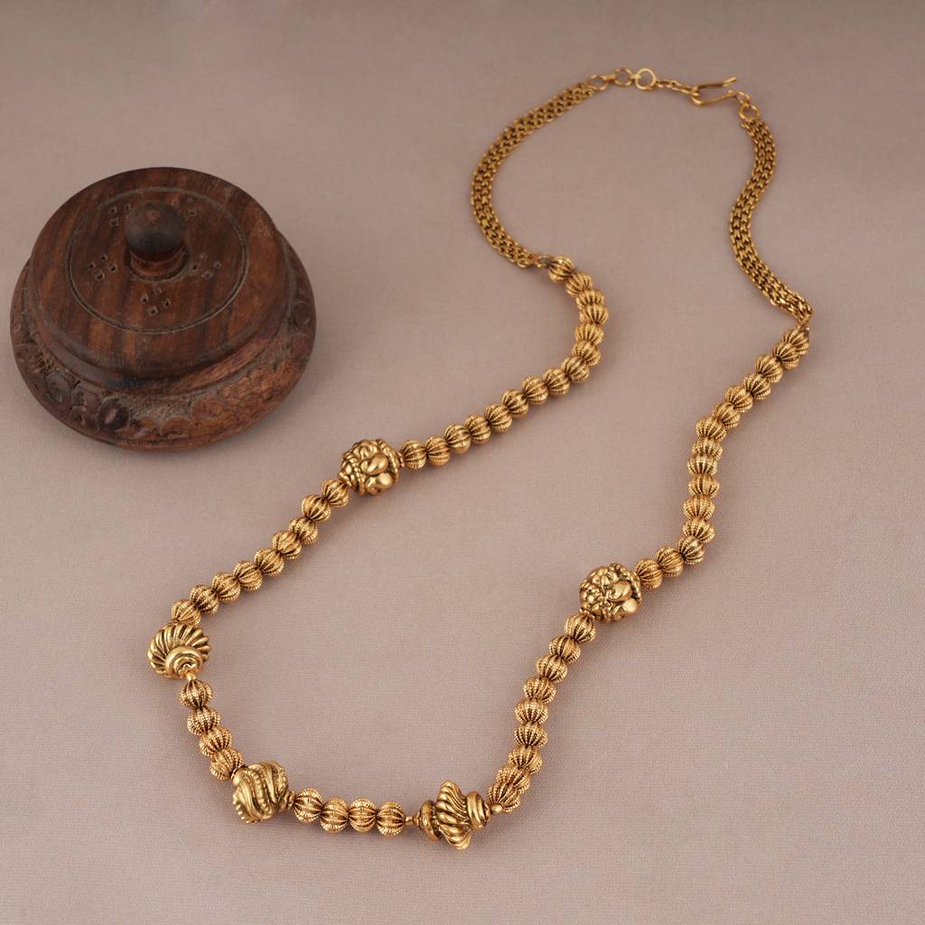 Stunning Ball Antique Gold Plated Mala : SJ054
