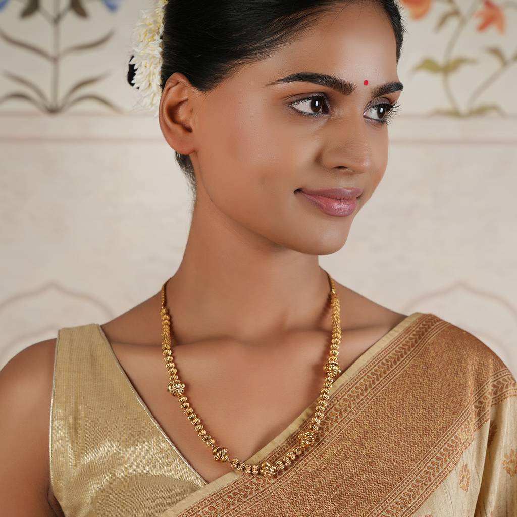 Stunning Ball Antique Gold Plated Mala : SJ054