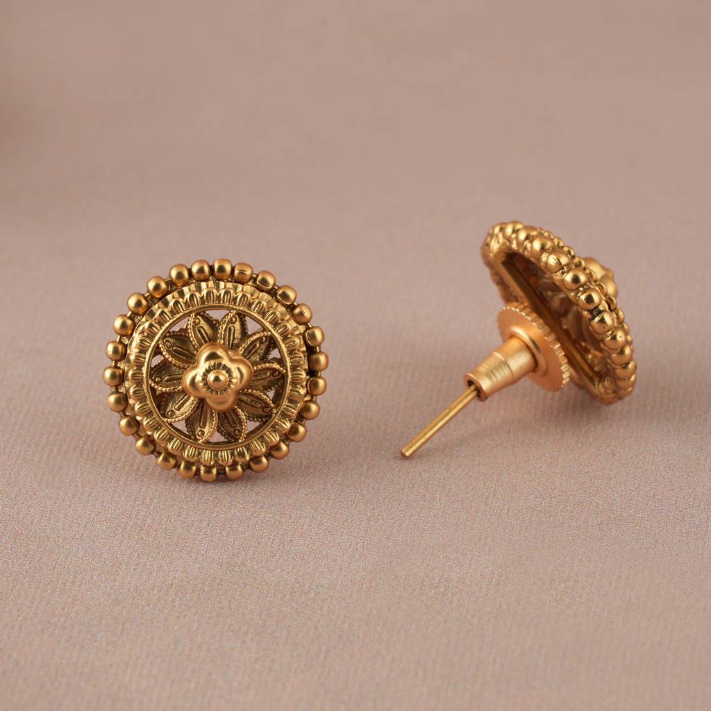 Cute Sleek Antique Gold Plated Pendant Set : SJ042