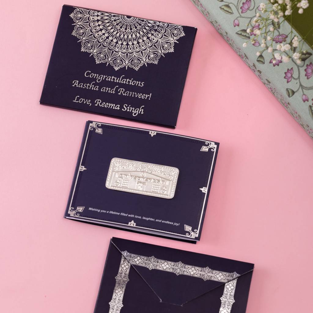 Silver Moments Card Set  -  Grihapravesh - 50 Grams : COIMOMGP3_Silver
