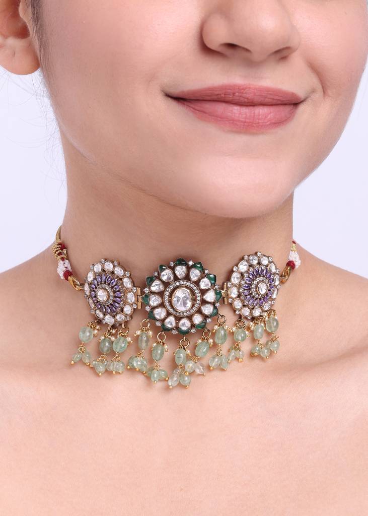 Moissanite Polki Necklace 5 : PJ122