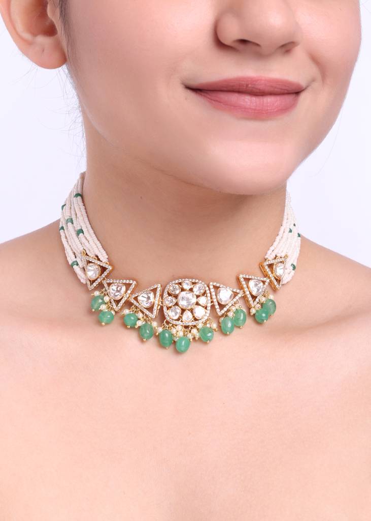 Moissanite Polki Necklace 2 : PJ111