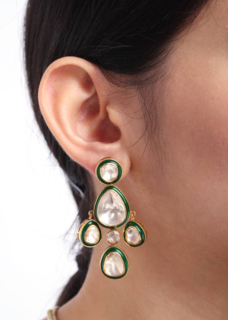 Moissanite Polki Necklace Set 6 : PJ120