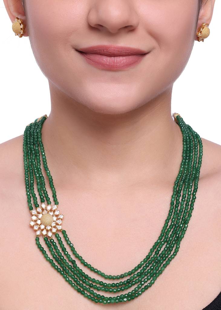 Moissanite Polki Necklace Set 3 : PJ107
