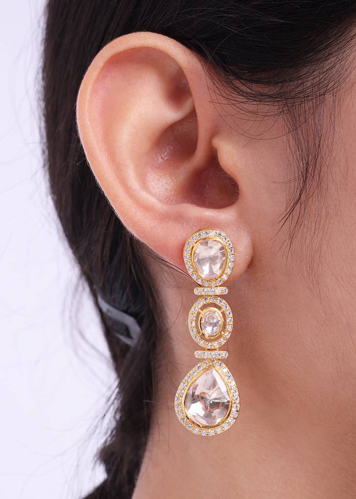 Moissanite Polki Necklace Set 4 : PJ109