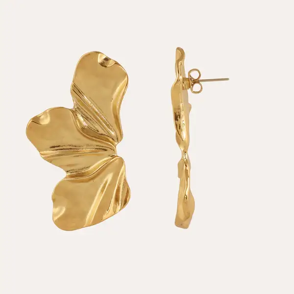 Tfc 18K Bling Blossom Gold Plated Stud Earrings : 10033