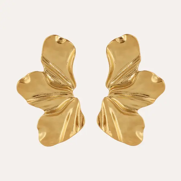 Tfc 18K Bling Blossom Gold Plated Stud Earrings : 10033