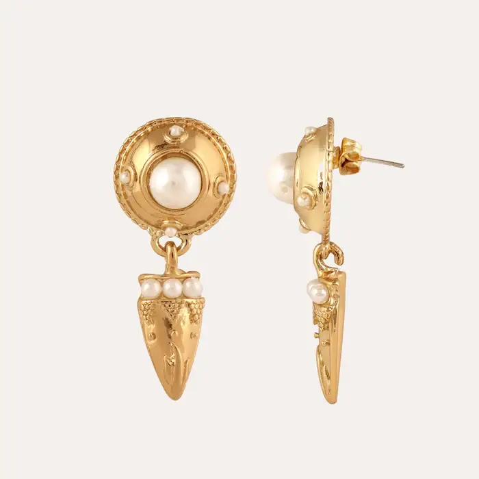 Tfc 18K Glamour Nova Plated Dangler Earrings : 10034