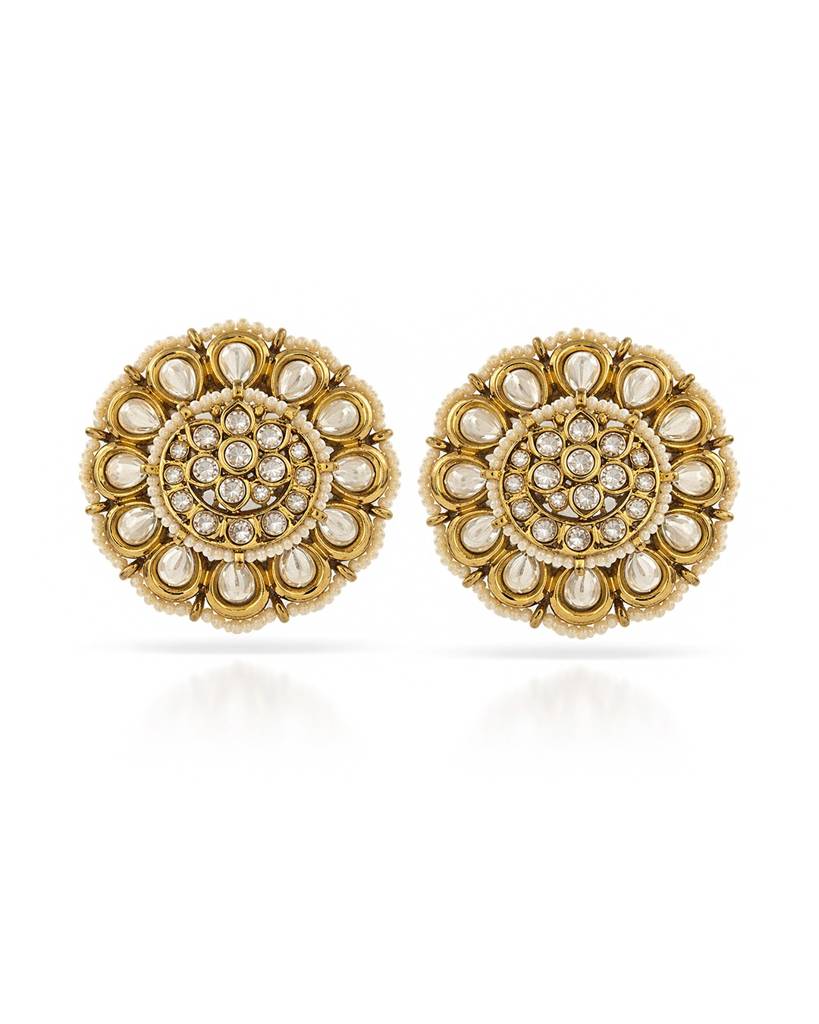 Neera Pearl Bloom Studs : PR-202E