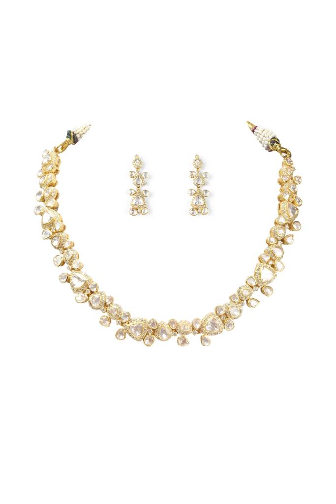 Moissanite Polki Necklace Set 13 : PJ138