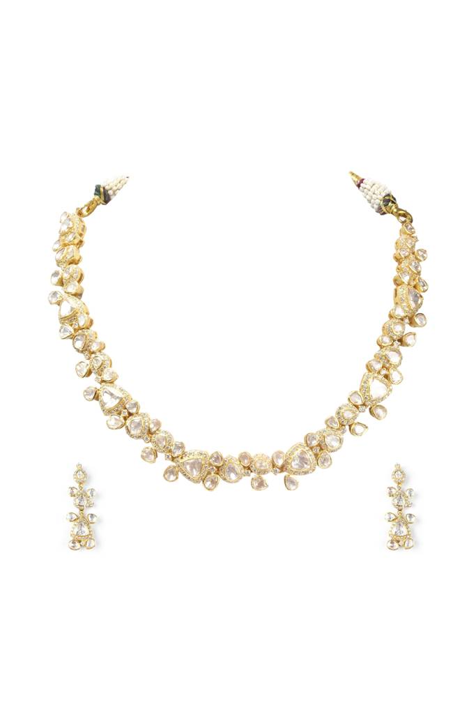 Moissanite Polki Necklace Set 13 : PJ138