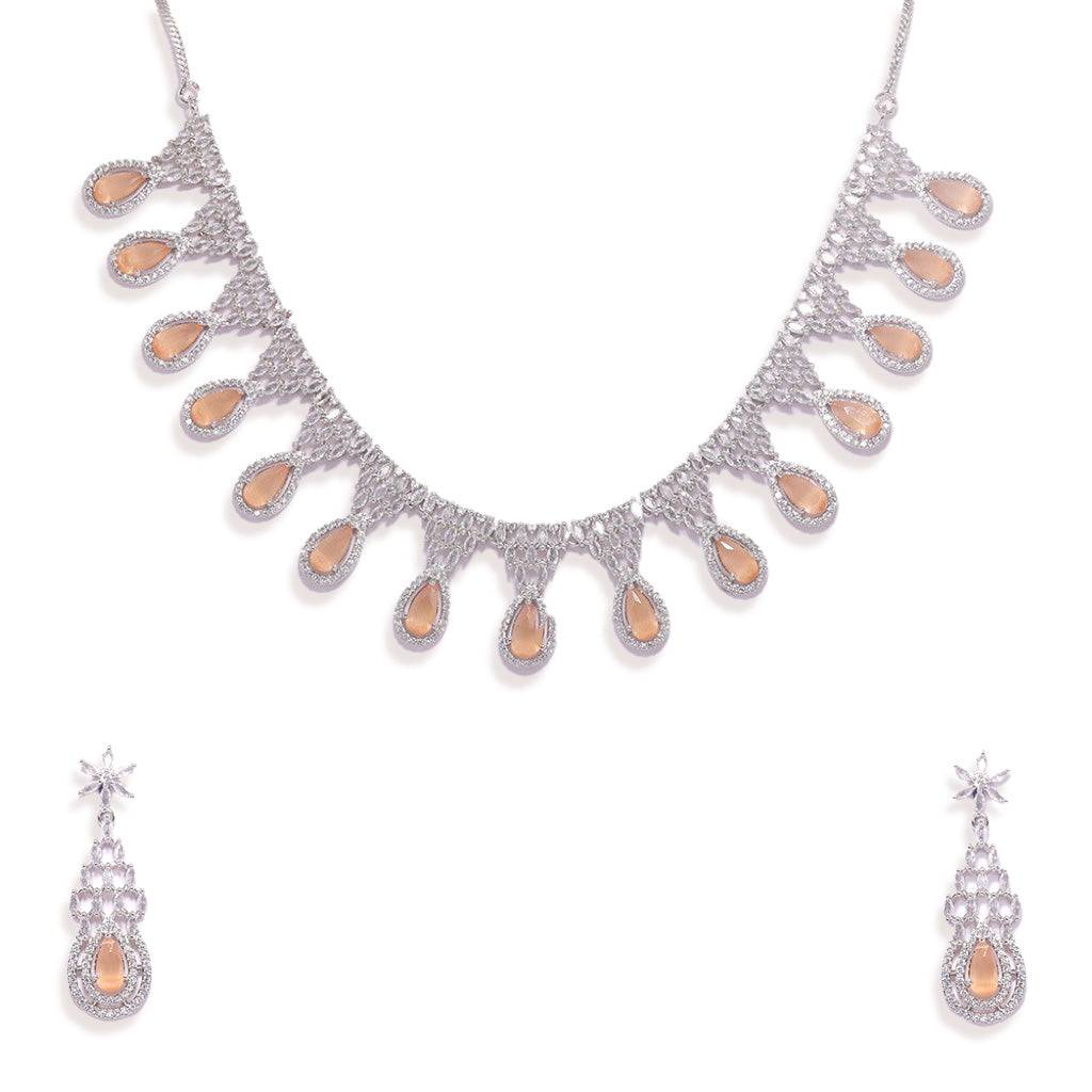 Glowing Droplet Necklace Set : NRO24