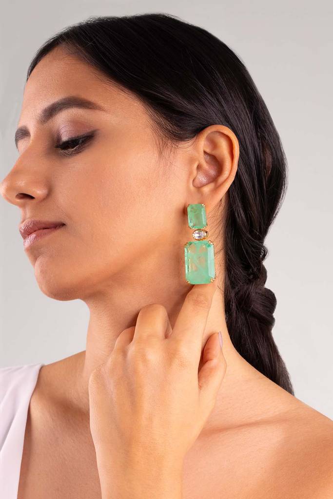Anastasia Sea Green Doublet Earrings : 202511031