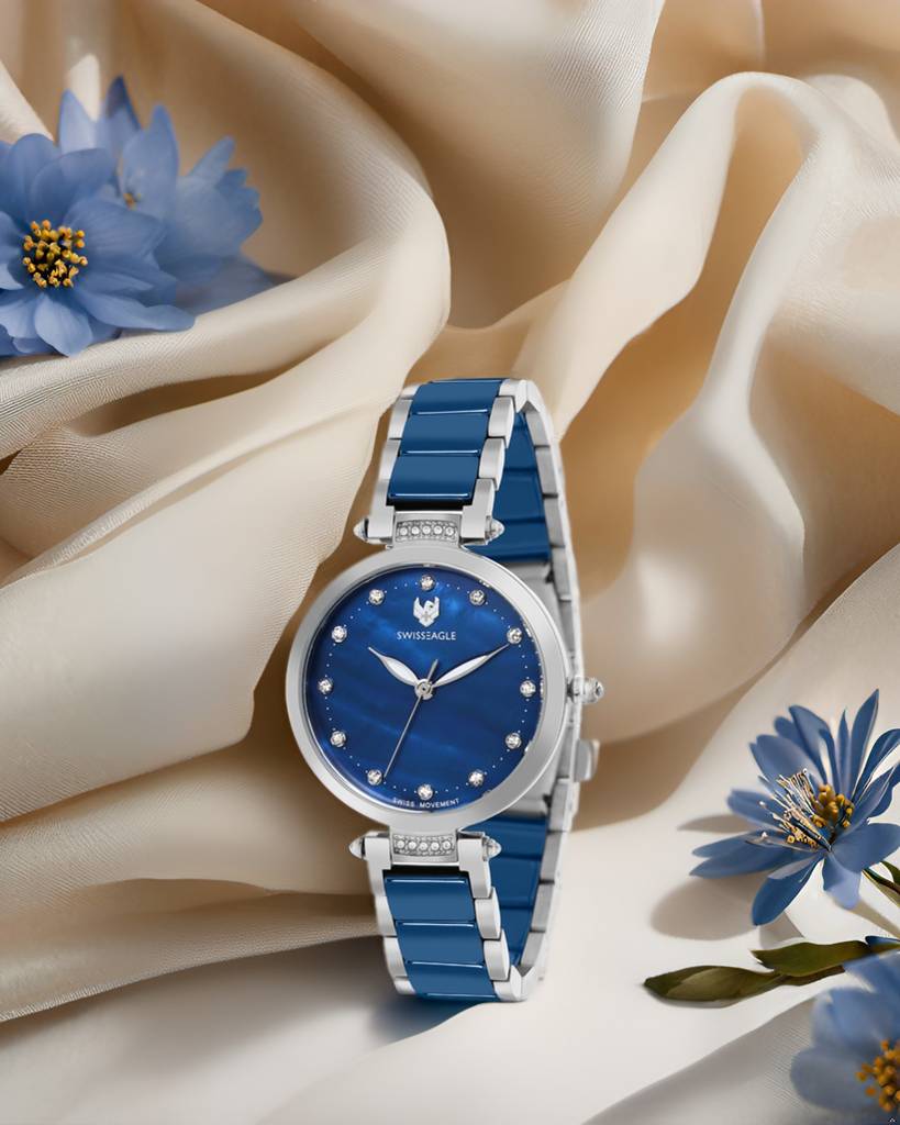 Swiss Eagle Premium Women Swiss-Made Quartz Movement - 3 Hand Mechanism Wrist Watch -Se-9177 : SE-9177-33A