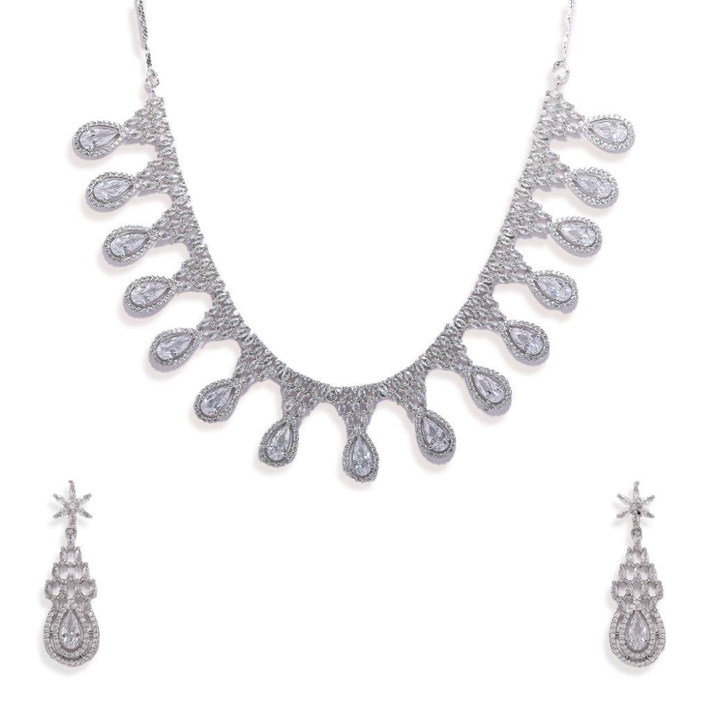 Glowing Droplet Necklace (White) : NRO26