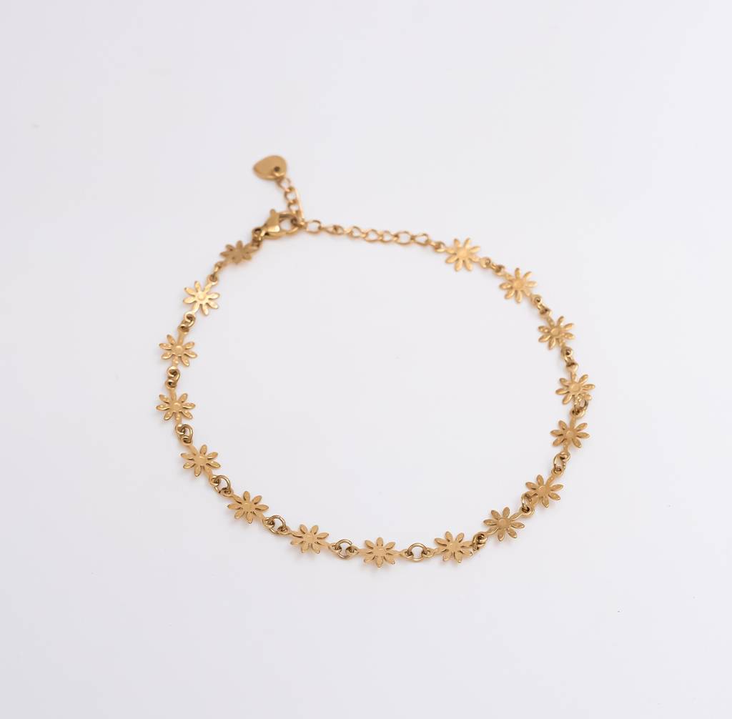 Daisy Chain Anklet - Gold : C2-A03