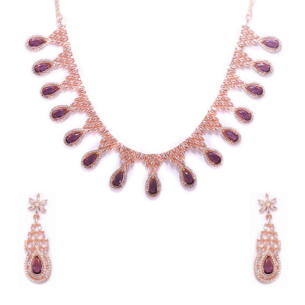 Glowing Droplet Necklace Set : NR023