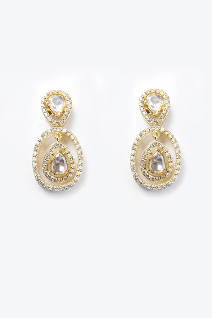 Moissanite Polki Earrings : PJ144