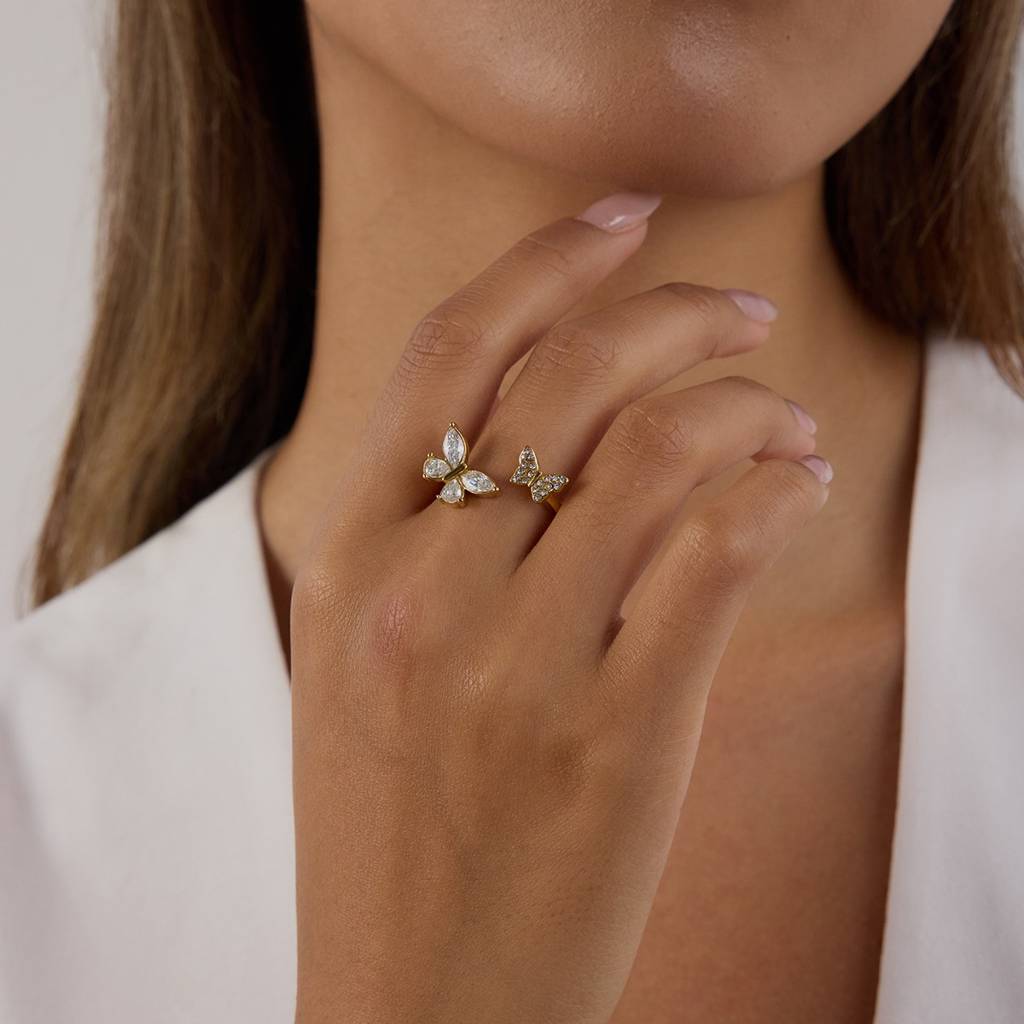 Mother Of Pearl Butterfly Ring : JD-RG-FG-25