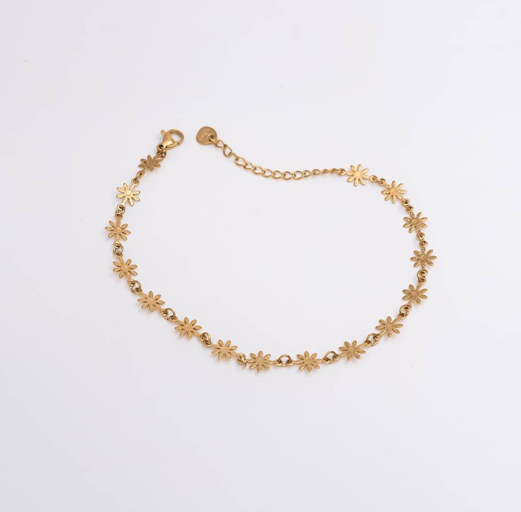Daisy Chain Anklet - Gold : C2-A03
