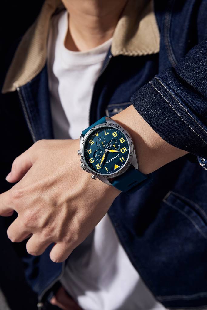 Giordano Multi Function - Performance Sport Watch For Men With Stopwatch Function & Silicon Strap : GZ-50092-02
