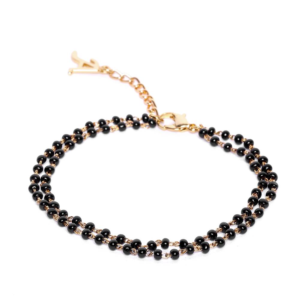 Estele Gold Plated Daisy Floret Mangalsutra Bracelet For Women : 101934BR