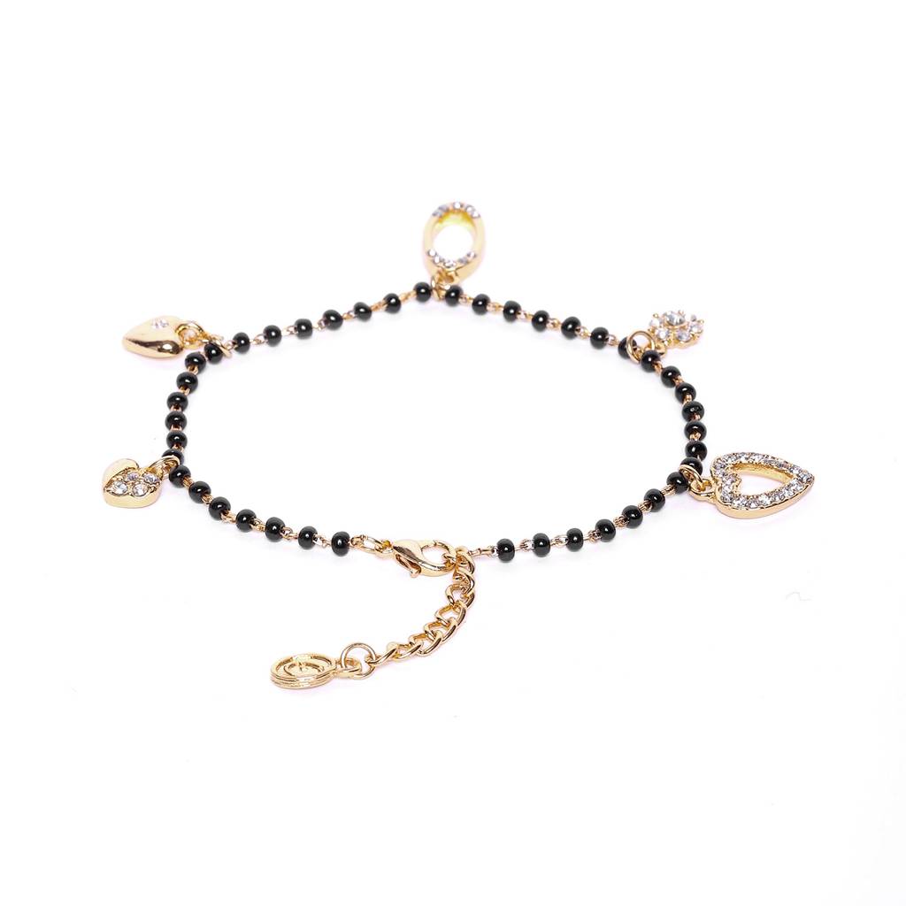Estele Gold Plated Fashionable Mangalsutra Bracelet For Women : 101940BR