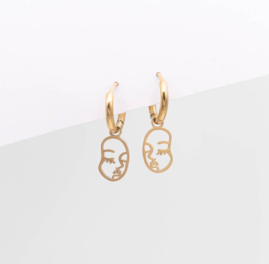 Abstract Cut-Out Drop Hoops : C2-ER06