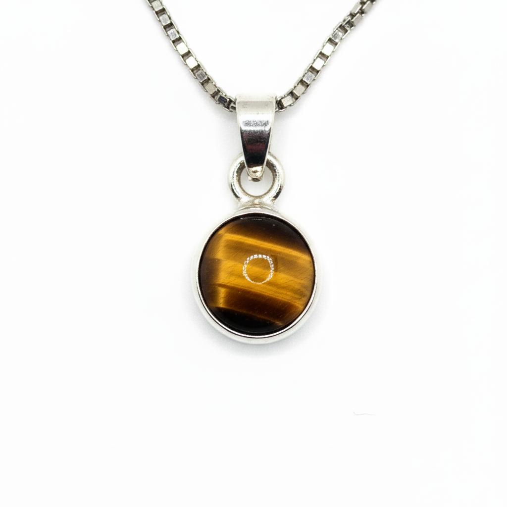 Pure 925 Silver Tiger Eye Pendant For Men & Women : SP-08
