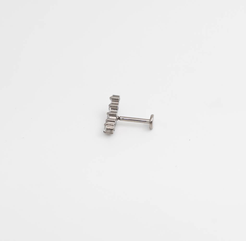 Starline Cluster Bar Stud - Silver : C2-ES01