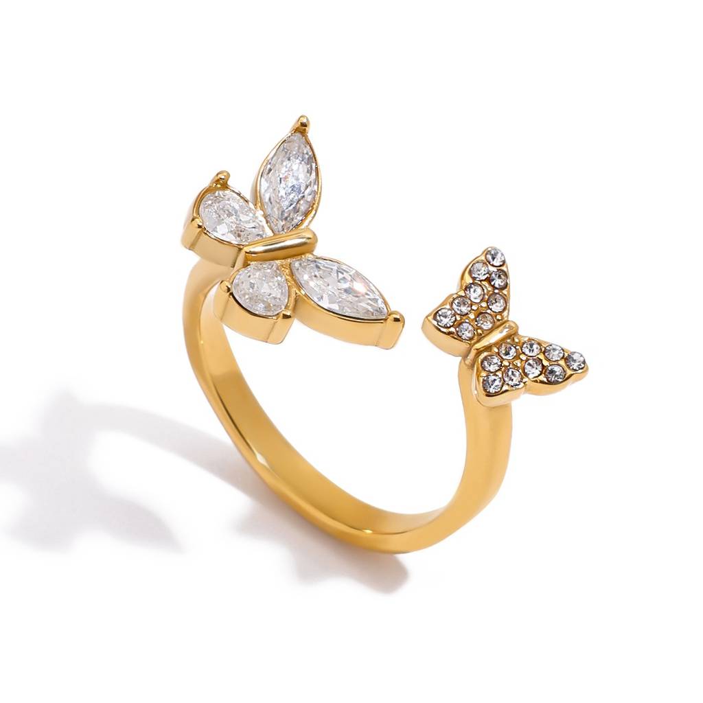 Mother Of Pearl Butterfly Ring : JD-RG-FG-25