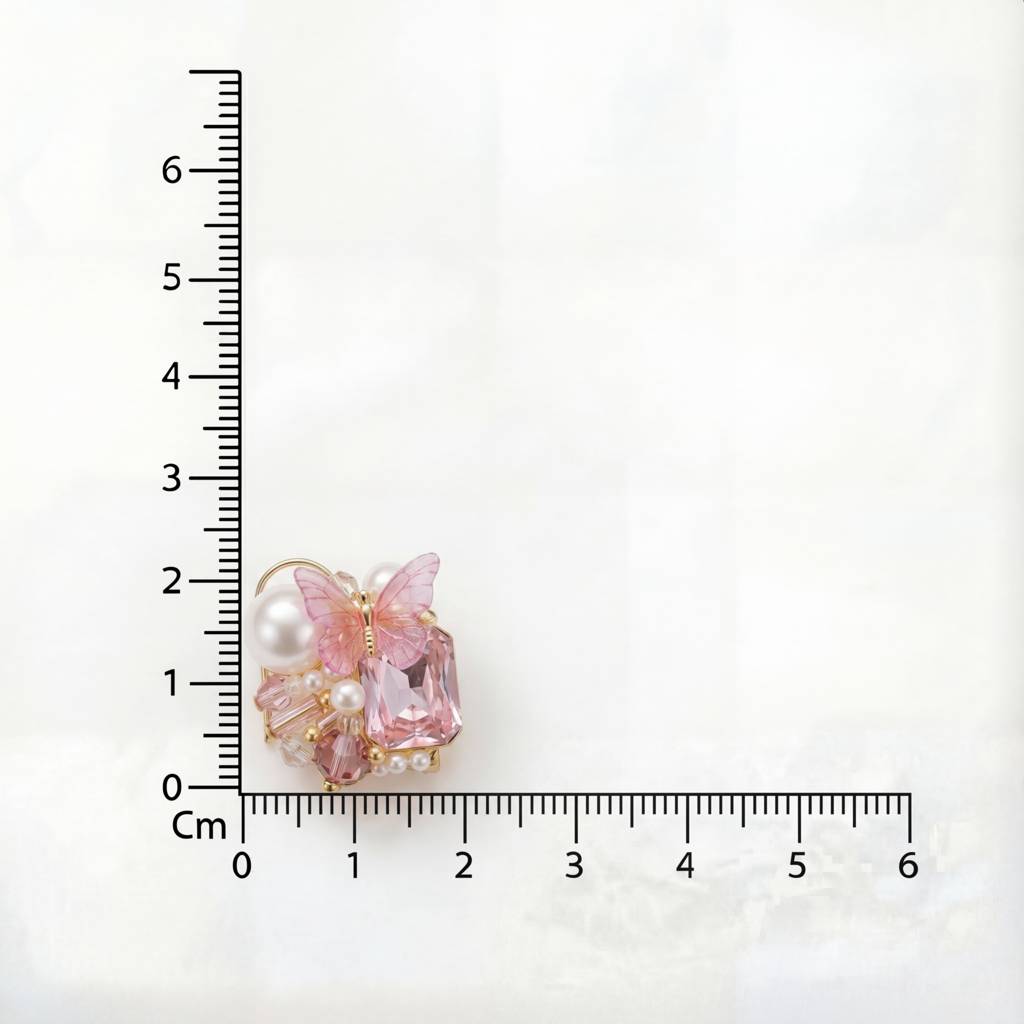Korean Garden Fantasy Butterfly & Gemstone Brooch : YUFSBH003
