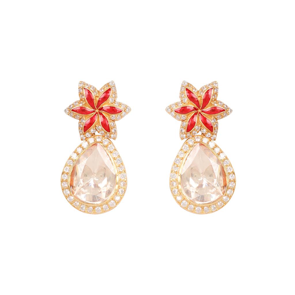 Moissanite Polki Earrings 8 : PJ77