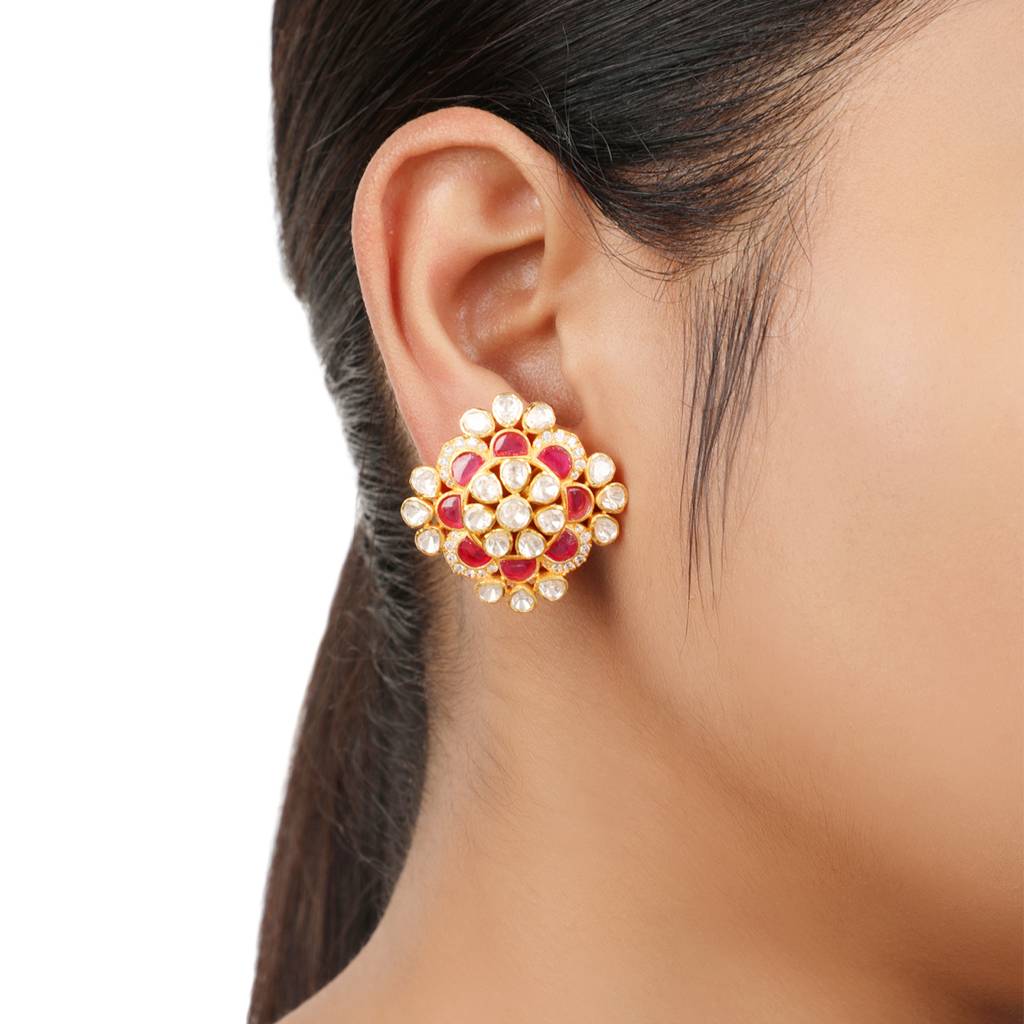 Moissanite Polki Earrings 9 : PJ85