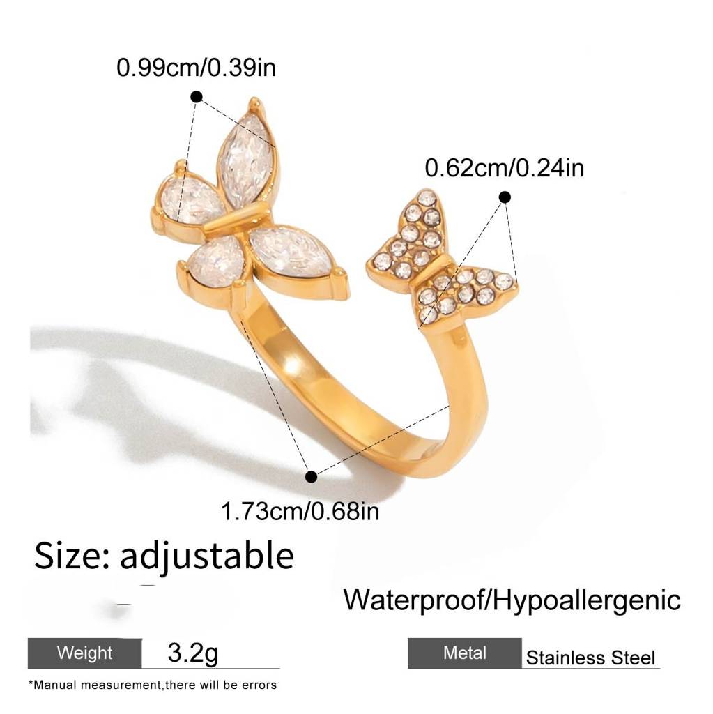 Mother Of Pearl Butterfly Ring : JD-RG-FG-25
