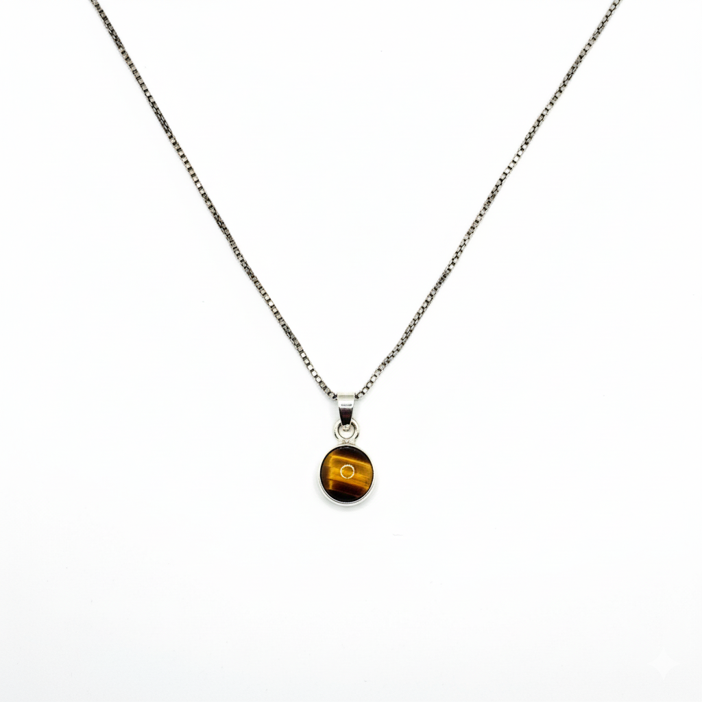 Pure 925 Silver Tiger Eye Pendant For Men & Women : SP-08