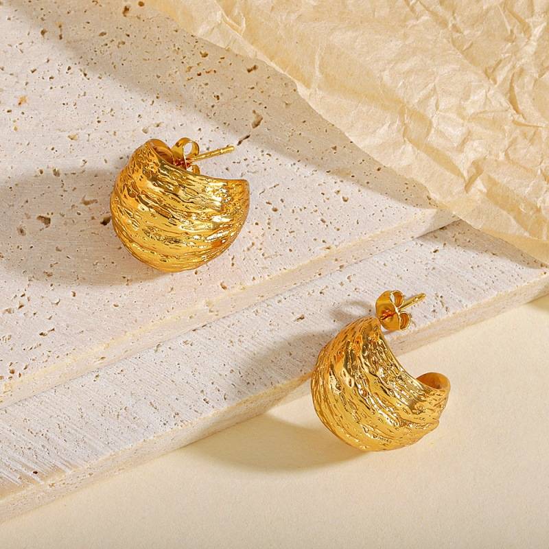 Coiled Gold Hoops : ColiedGoldHoops-LT-ER-HG-12