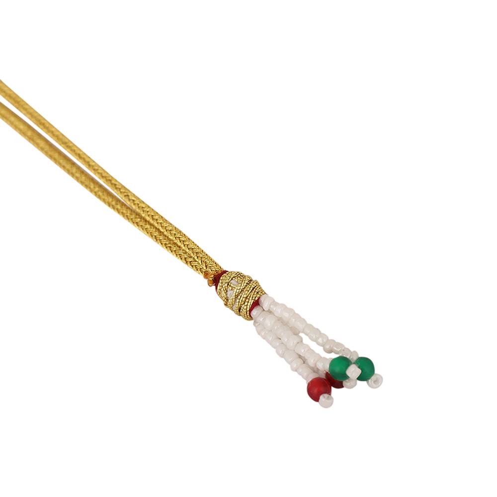 18K Gold Plated Pear Drop Emerald Edge Necklace Set : YI24A0480N