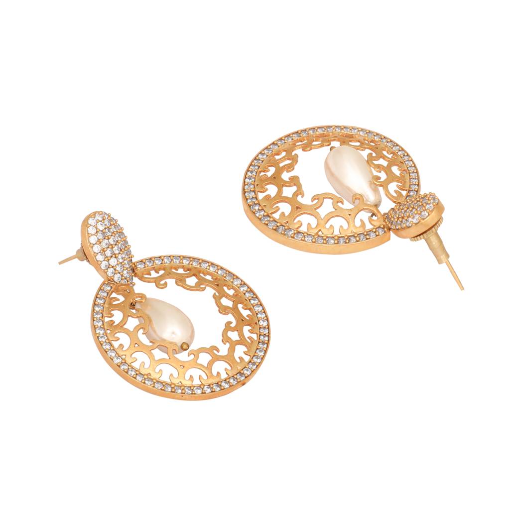 22K Gold Plated Ethereal Cascade Earrings : YI24A0399E