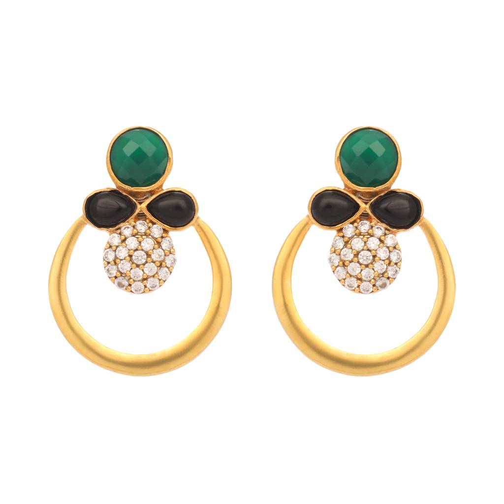 22K Gold Plated Elysian Glow Earrings : YI24A0347E