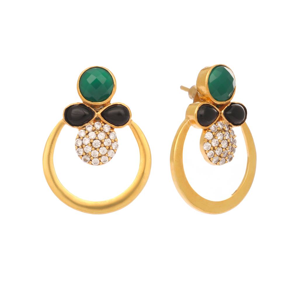 22K Gold Plated Elysian Glow Earrings : YI24A0347E