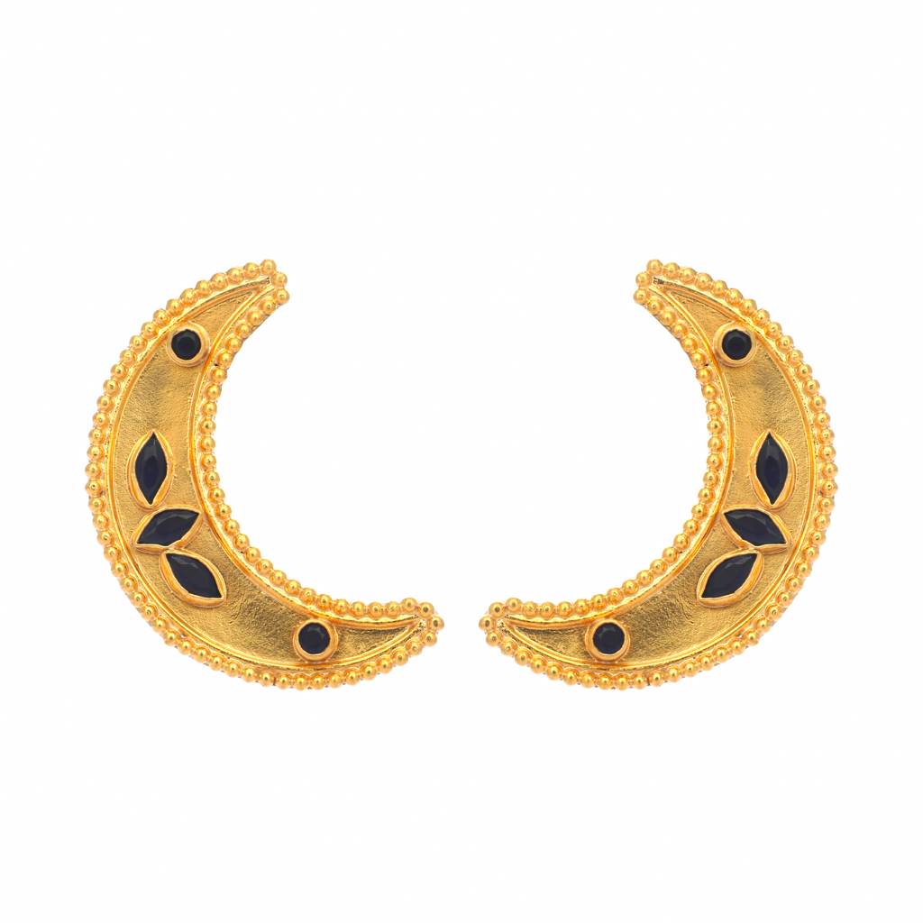 22K Gold Plated Lunar Spark Earrings : YI24A0359E