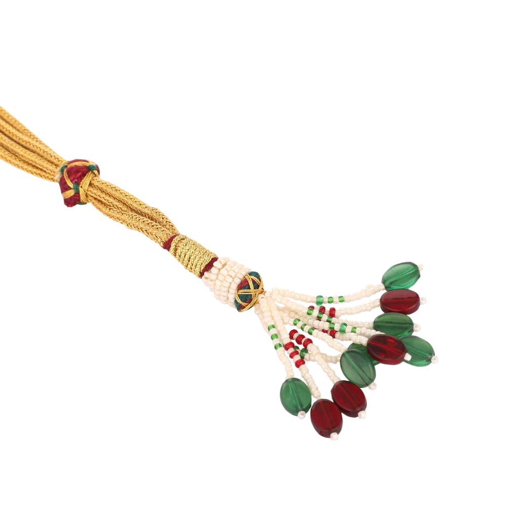 22K Gold Plated Mystic Pearl Charm Choker Necklace Set : YI24A0526N