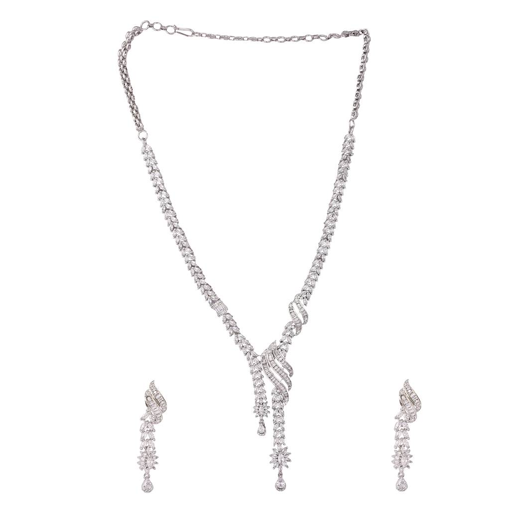 American Diamond Stellar Grace Necklace Set : YI24A0570N
