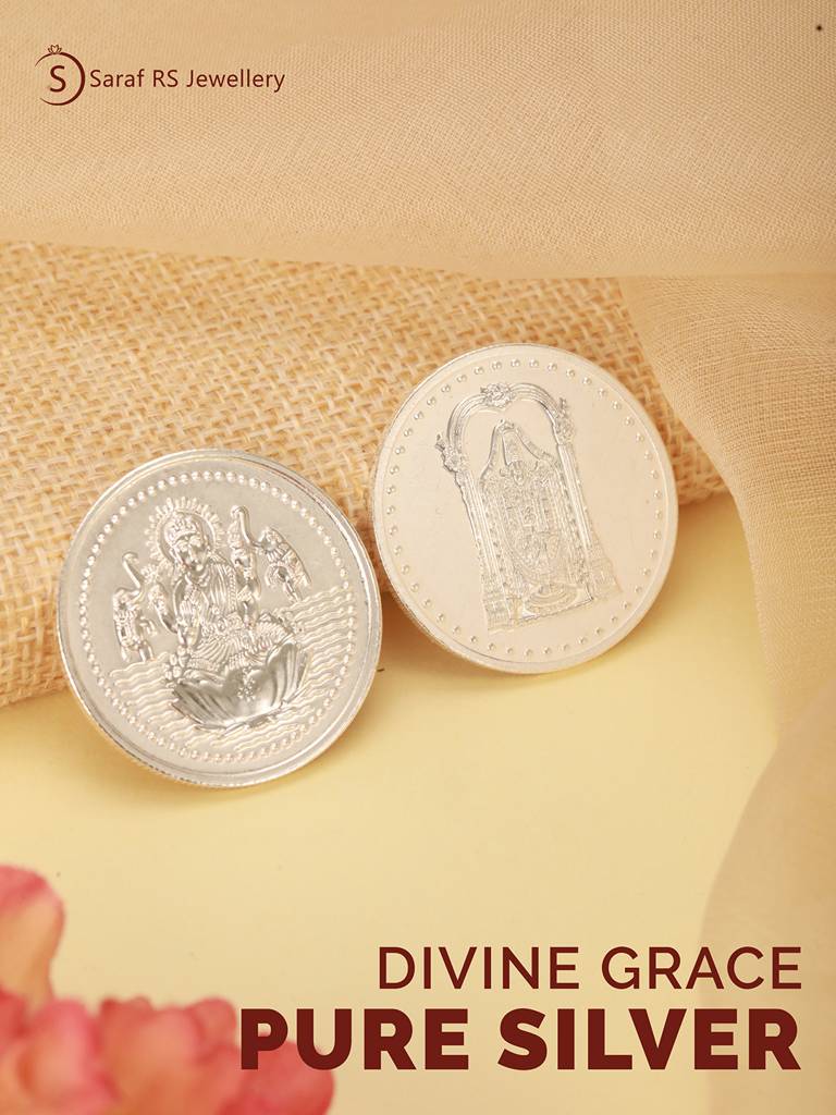 Maa Laxmi Ji Tirupati 20 Gram 999 Round Silver Coin : SJSC5027