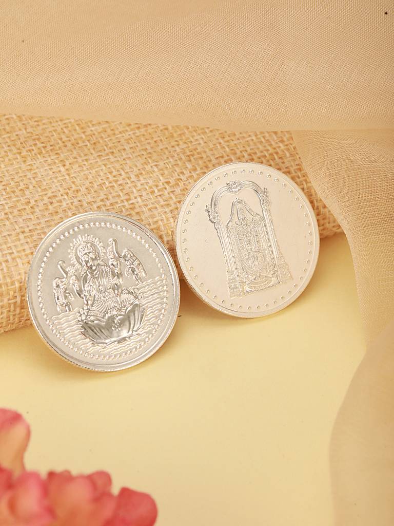 Maa Laxmi Ji Tirupati 20 Gram 999 Round Silver Coin : SJSC5027