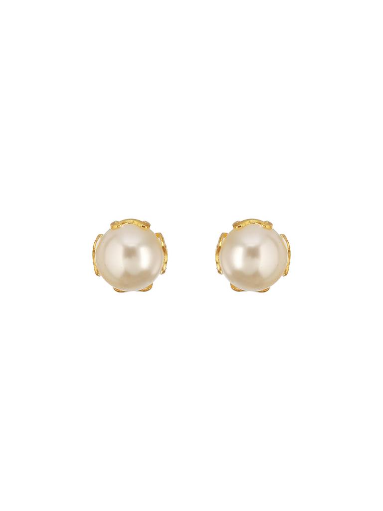 Gold Plated Pearl Studed Earring : STER8196