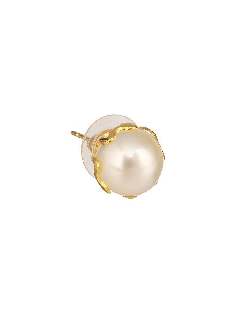 Gold Plated Pearl Studed Earring : STER8196