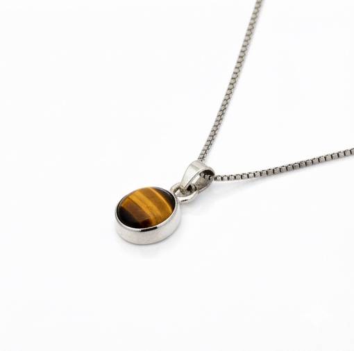Pure 925 Silver Tiger Eye Pendant For Men & Women : SP-08